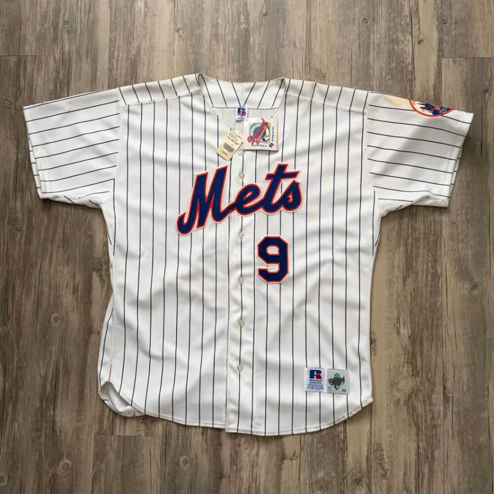 NWT Vintage 1990s New York Mets Todd Hundley #9 Russell Diamond Jersey Size 48